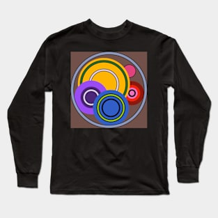 abstract circles and rings pattern Long Sleeve T-Shirt